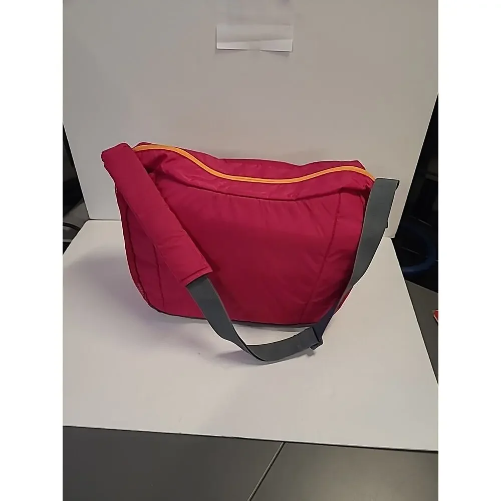 Lands End Kids Laptop Messenger Bag Cupcake School Pink Orange Neon Zip Top